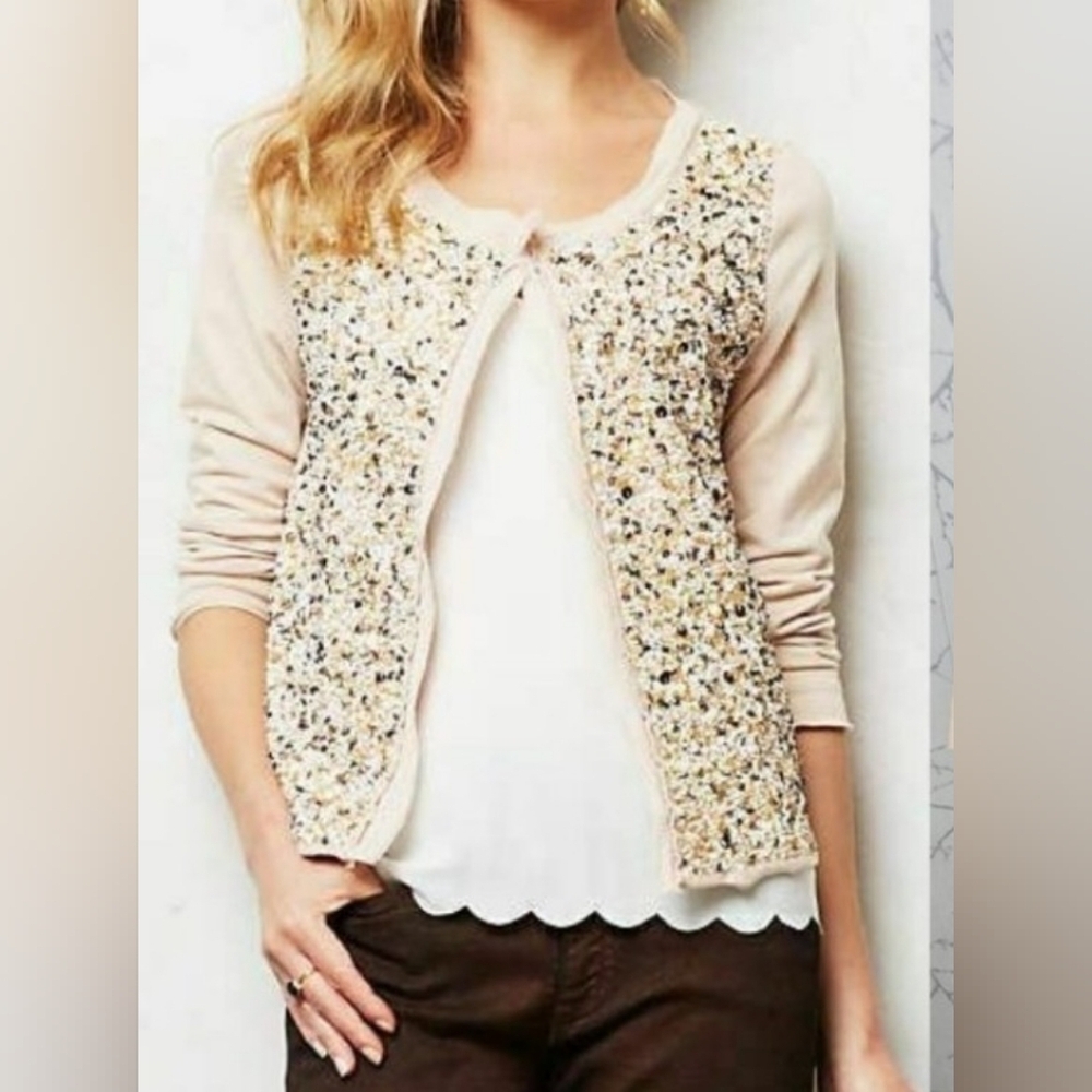 Posmark Embellished paillette cardigan NWT Antropologíe.